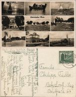 Ansichtskarte Wunstorf Strandrestaurant, Abenstimmung, Anlegestelle 1937 - Wunstorf