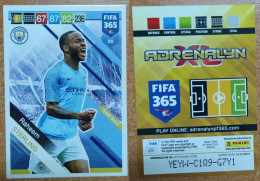 AC - 25 RAHEEM STERLING  MANCHESTER CITY  PANINI FIFA 365 2019 ADRENALYN TRADING CARD - Trading Cards