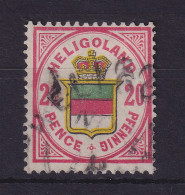 Helgoland 1888 Wappen 20 Pf Mi.-Nr. 18g Gestempelt - Héligoland