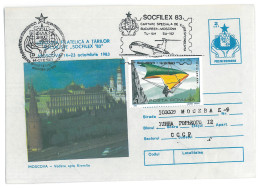 COV 65 - 304-a Flight, BUCURESTI-MOSCOW - Cover - Used - 1983 - Lettres & Documents