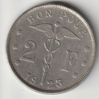 BELGIQUE 1923: 2 Francs, KM 91 - 2 Francs