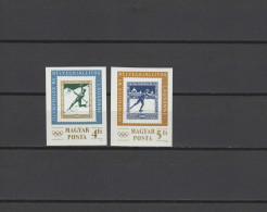 Hungary 1985 Olympic Games, Olymphilex '85, Set Of 2 Imperf. MNH -scarce- - Sommer 1984: Los Angeles