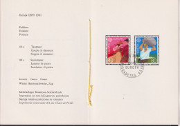 1981 Schweiz PTT Faltblatt Nr.181, ET ° Mi:CH 1197-1198, Zum:CH 654-655, EUROPA - Lettres & Documents
