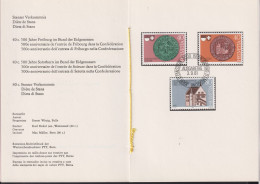 1981 Schweiz PTT Faltblatt Nr.184, ET ° Mi:CH 1203-1205, Zum:CH 660-662,  Stanser Verkommnis - Brieven En Documenten