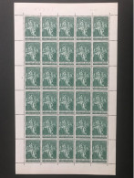 België OCB1093 Compleet Vel Plaat 4 XX Perfect - 1951-1960