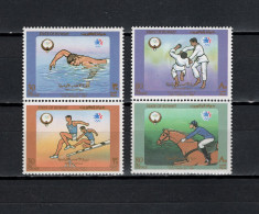 Kuwait 1984 Olympic Games Los Angeles, Swimming, Judo, Equestrian Etc. Set Of 4 MNH - Sommer 1984: Los Angeles