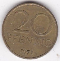 RDA . 20 Pfennig 1971, En Laiton , KM# 11 - 20 Pfennig