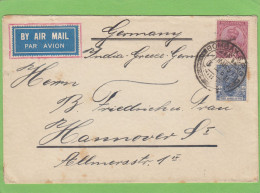 LETTRE PAR AVION DE BOMBAY POUR HANNOVRE,1931. - 1911-35 Koning George V