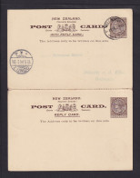 1904 - 1 P. Doppel-Ganzsache (P 13) Ab Wellington Nach Deutschland - Lettres & Documents