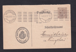 1917 - 3 Pf. Dienst-Frage-Ganzsache "Statist. Landesamt" (DPB 38/02F) Ab Stuttgart  - Sonstige & Ohne Zuordnung