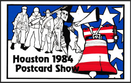 Houston Postcard Show 1984 - Création John Delullo - Militaires, Cloche, étoiles, Etc. T-P N° 1374 : Crazy Horse - Houston