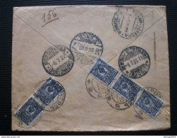 RUSSIA RUSSIE РОССИЯ STAMPS COVER 1922 REGISTER MAIL RUSSIE TO ITALY RRR RIF.TAGG. (84) - Lettres & Documents