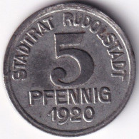 Rudolstadt F#457.7 5 Pfennig 1920 - Sonstige & Ohne Zuordnung