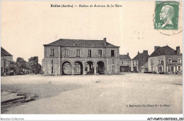 ACTP6-72-0572 - BRULON - Halles Et Avenue De La Gare - Brulon