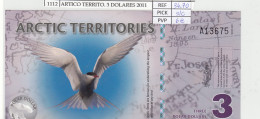 BILLETE TERR. ARTICO 3 DOLARES 2011 POLIMERO ARC-05 SIN CIRCULAR - Autres - Océanie