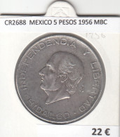 CR2688 MONEDA MEXICO 5 PESOS 1956 MBC - Other - America