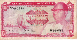 BILLETE DE GAMBIA DE 5 DALASIS DEL AÑO 1971 (BANKNOTE) - Gambia