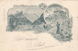 Litho 1900 Hôtel Du Chasseron E. Junod Jéquier Propriétaire - Sainte-Croix 