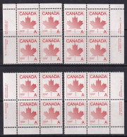 Canada 1981 Sc 907ii  Plate Block Set MNH** Plate 2 - Nuevos