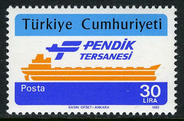 Türkiye 1982 Mi 2604 MNH Pendik Shipyard | Ships | Transport - Neufs