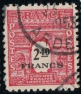 France 1945 Yv. N°710 - 2f40 Rose Carminé - Oblitéré - 1944-45 Triomfboog