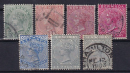 BERMUDA 1880 - Canceled/MLH - Sc# 18, 19a, 19b, 19c, 22, 23, 23 - Bermuda