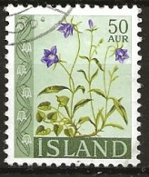 Iceland Island 1962 Flowers, Round-leaved Bluebells (Campanula Rotundifolia),  MI 359 Cancelled(o) - Usados