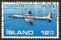 Iceland Island 1969 Anniversary Of Aviation In Iceland., Canadair 400 MI 433 Cancelled(o) - Usados