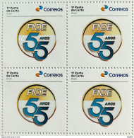 SI 12 Brazil Institutional Stamp 55 Years FNDE Education Government 2023 Block Of 4 - Personnalisés