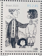 C 4124 Brazil Stamp Diplomatic Relations Argentina Mafalda Family 2023 - Unused Stamps