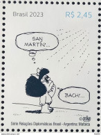 C 4120 Brazil Stamp Diplomatic Relations Argentina Mafalda Sunglasses 2023 - Unused Stamps