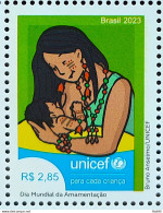 C 4113 Brazil Stamp World Breastfeeding Day Woman Child Health Unicef ​​2023 Green - Unused Stamps