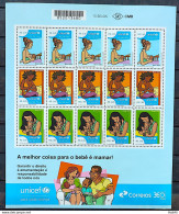 C 4111 Brazil Stamp World Breastfeeding Day Woman Child Health Unicef ​​2023 Sheet - Unused Stamps