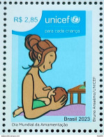 C 4111 Brazil Stamp World Breastfeeding Day Woman Child Health Unicef ​​2023 Blue - Unused Stamps
