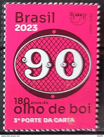 C 4110 Brazil Stamp 180 Years Bulls Eye 90 Reis 2023 - Unused Stamps