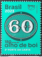C 4109 Brazil Stamp 180 Years Bulls Eye 60 Reis 2023 - Unused Stamps