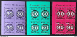 C 4108 Brazil Stamp 180 Years Bulls Eye Complete Series 2023 Block Of 4 Vignette Correios - Unused Stamps