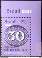 C 4108 Brazil Stamp 180 Years Bulls Eye 30 Reis 2023 Vignette Brazil - Unused Stamps