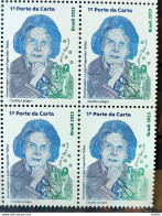 C 4107 Brazil Stamp Lygia Fagundes Telles Literature Woman Glasses 2023 Block Of 4 - Unused Stamps