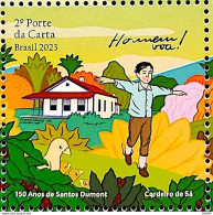 C 4105 Brazil Stamp 150 Years OF Santos Dumont Airplane Boy Birds 2023 - Unused Stamps