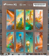 C 4096 Farois Brasileiros Farol 2023 Serie Completa Vinheta Correios Codigo De Barras - Unused Stamps