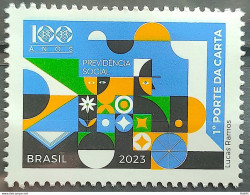 C 4086 Brazil Stamp Social Security Train Economy Flag Work 2023 - Neufs