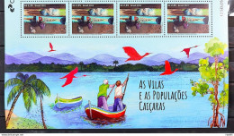 C 4058 Brazil Stamp The Village And Caicaras Populations Ship Fishing 2022 With 4 Plus Vignette - Neufs