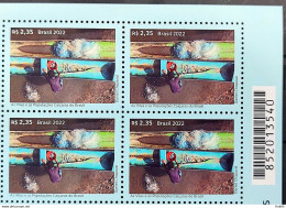 C 4058 Brazil Stamp The Village And Caicaras Populations Ship Fishing 2022 Block Of 4 Barcode - Unused Stamps