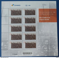 C 4056 Brazil Stamp Bicentenary Of Indenpendence Popular Movements 2022 Sheet - Neufs
