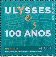 C 4054 Brazil Stamp Diplomatic Relations Brazil Ireland Literature Ulysses James Joyce 2022 Block Of 4 - Unused Stamps