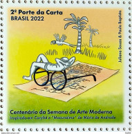 C 4033 Brazil Stamp Modern Art Week Centenary Literature Glasses 2022 - Neufs