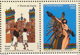 C 4031 Brazil Stamp Festival Of Good Lord Jesus Of Bonfim Religion 2022 Setenant Complete Series - Neufs