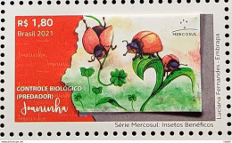 C 4030 Brazil Stamp Beneficial Insects Ladybug Mercosul 2021 - Neufs