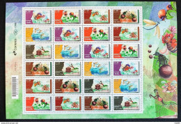 C 4025 Brazil Stamp Beneficial Insects Bee Dragonfly Mantis Scroll Dust Microwaspa Ladybug Mercosul 2021 Sheet - Unused Stamps
